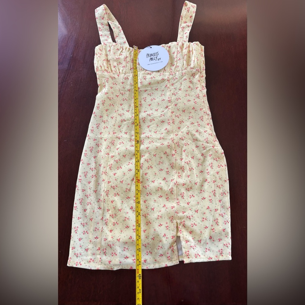 Princess Polly Cream Mini Dress with Pink Floral Print NWT - Picture 5 of 6